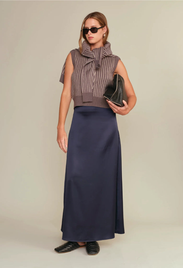 Deluc Clothing Marcus Skirt-Midnight Navy