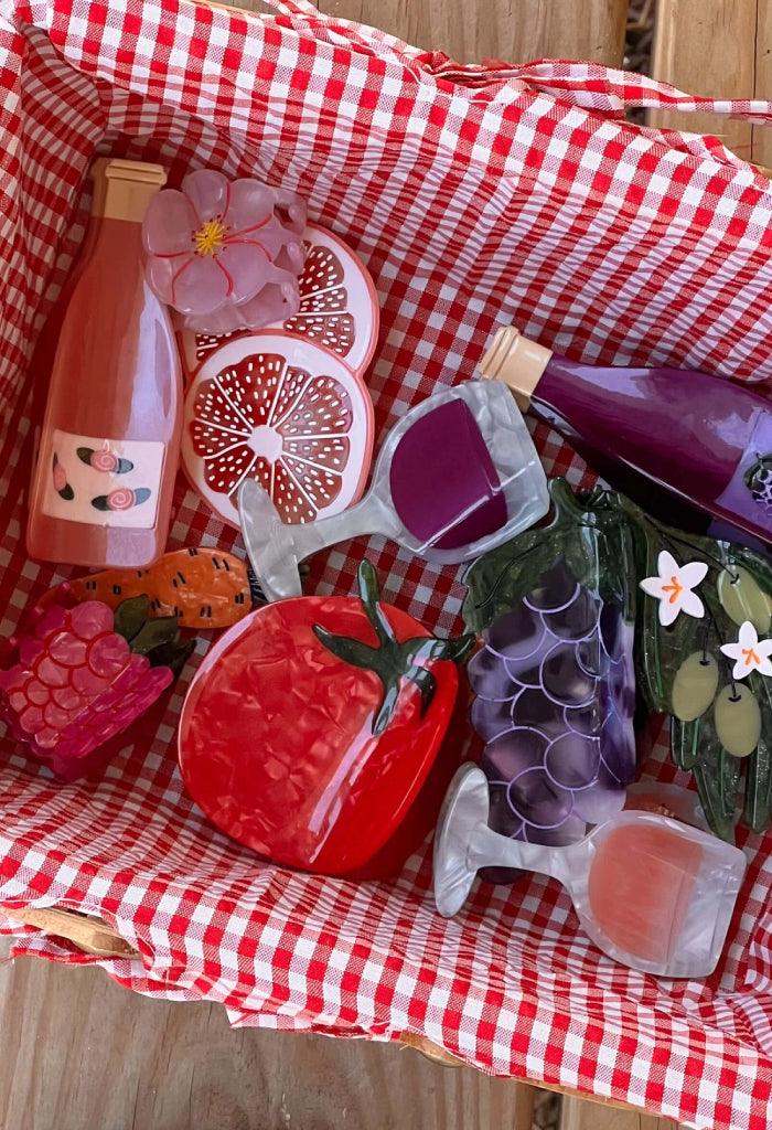 KK Bloom Rose Wine Glass Hair Clip