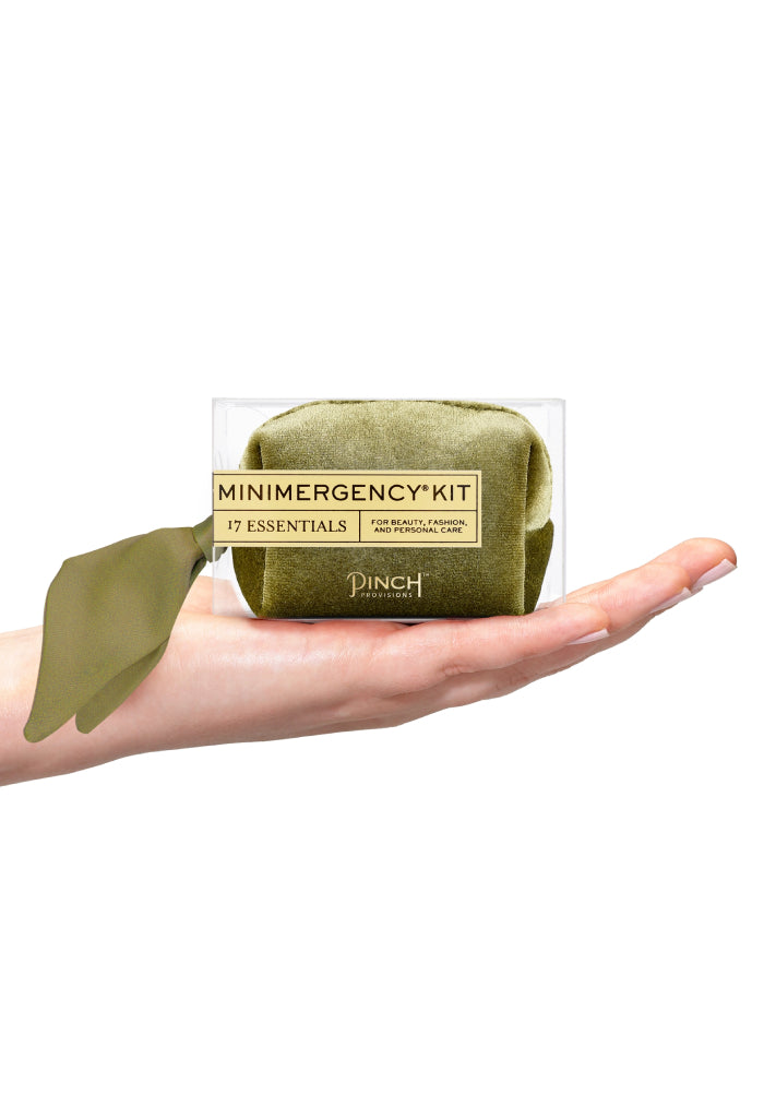 Pinch Velvet Scarf Minimergency Kit-Olive