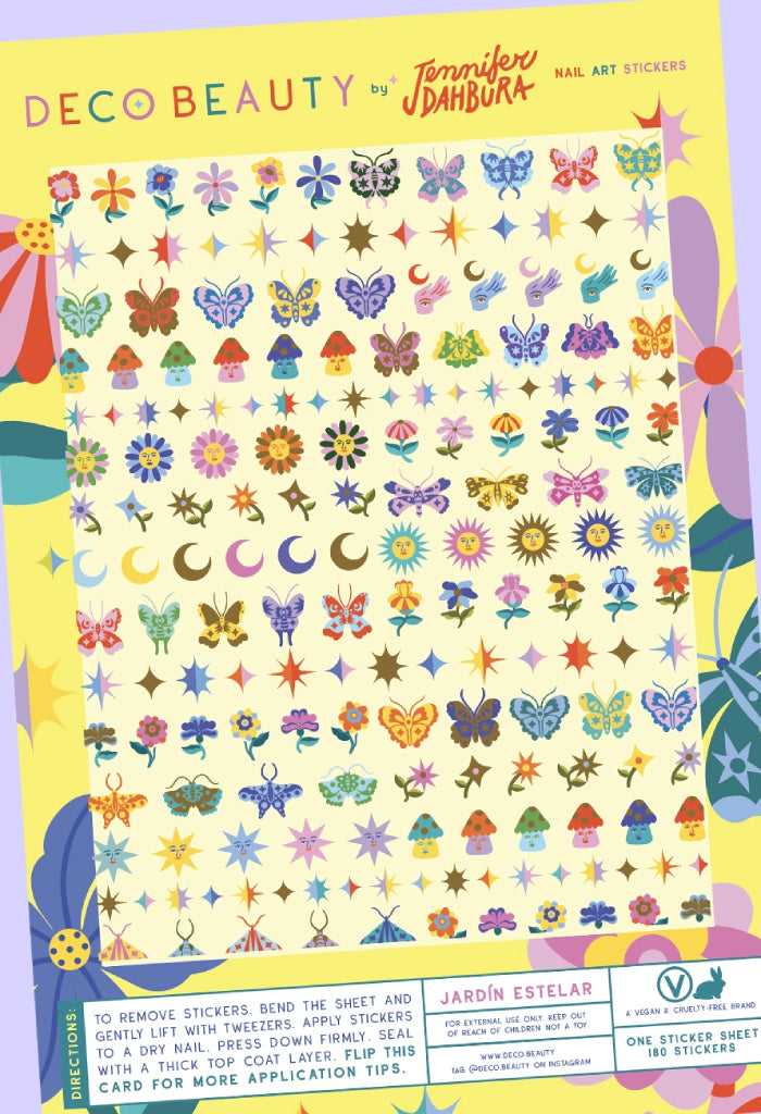 Deco Beauty Nail Art Stickers-Jardin Estelar