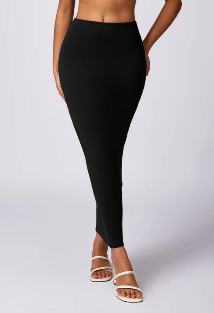 KK Bloom Bubblegum Maxi Skirt-Black