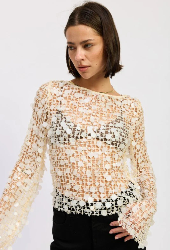 KK Bloom Camilla Top-Ivory