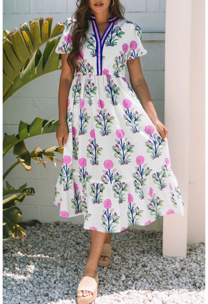 KK Bloom Brunch Baby Maxi Dress-White