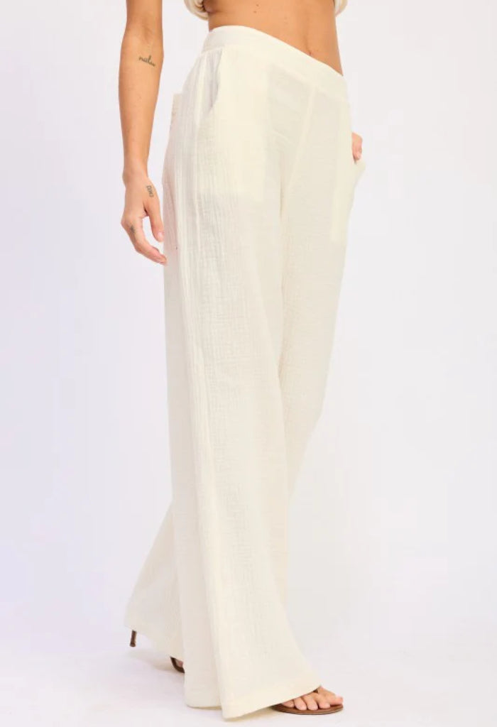 KK Bloom Mediterranean Pants-Off White