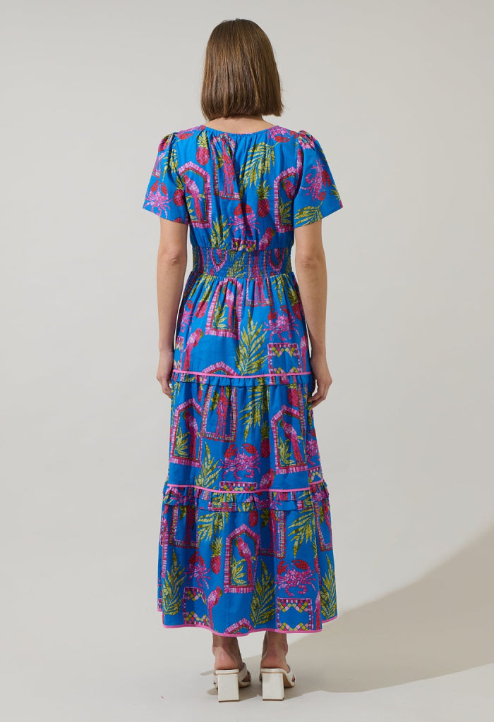 KK Bloom Bally Tropical Maxi Dress