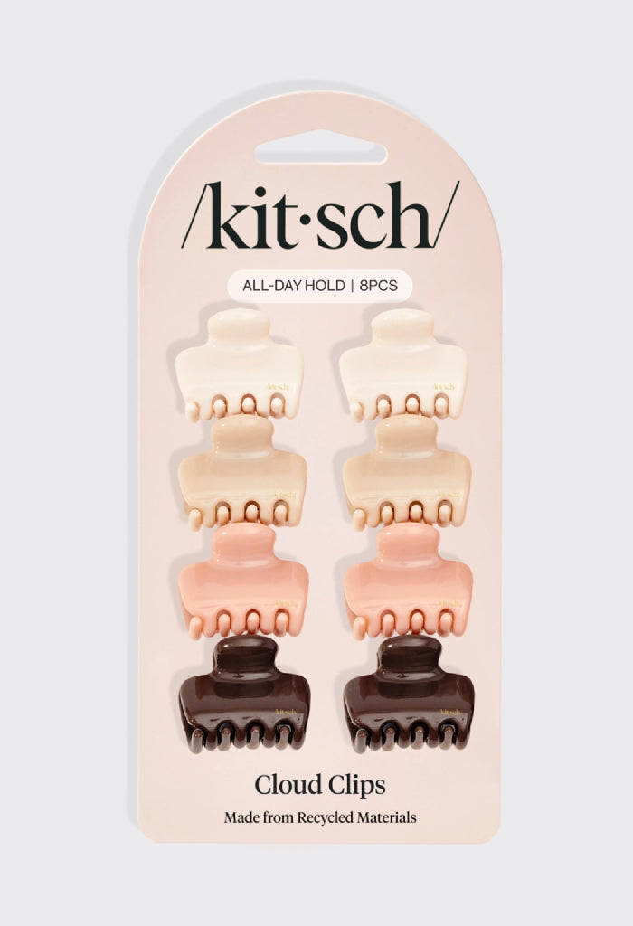 Kitsch Mini Cloud Clips 8pc-Rosewood