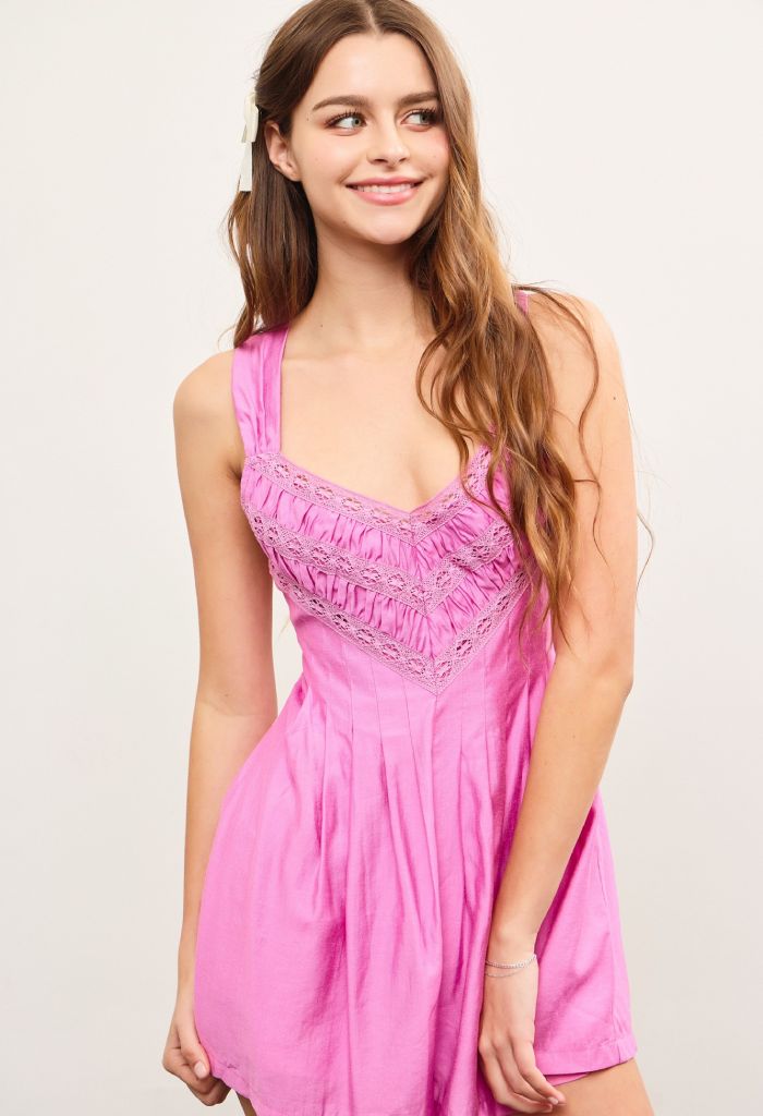 KK Bloom Lover Romper-Pink Rose