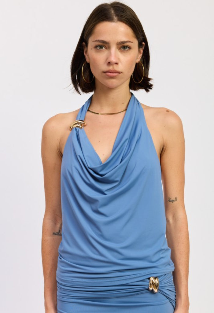 Emory Park Tulum Top-Cobalt Blue