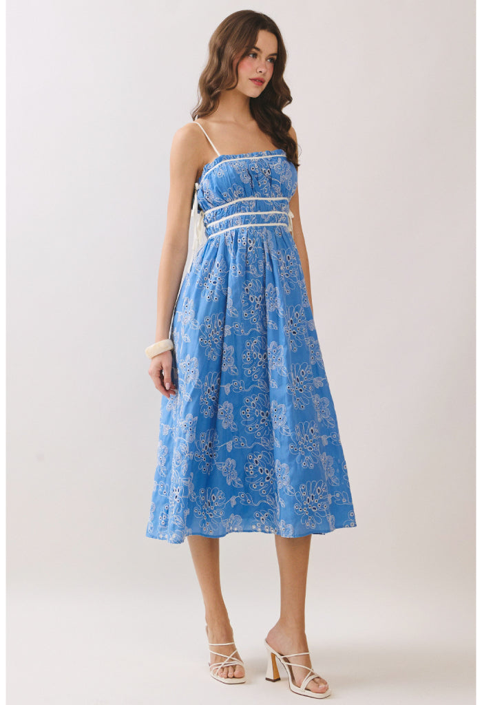 KK Bloom Cornflower Maxi Dress
