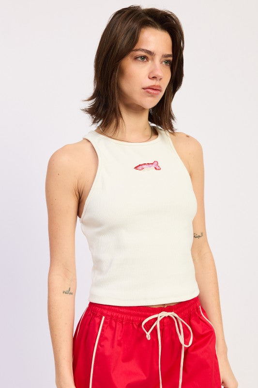 Emory Park Atlantis Tank Top-Off White/Pink