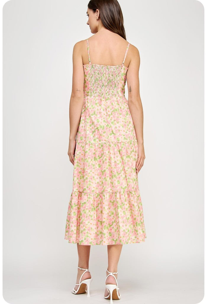 KK Bloom Honey Suckle Midi Dress