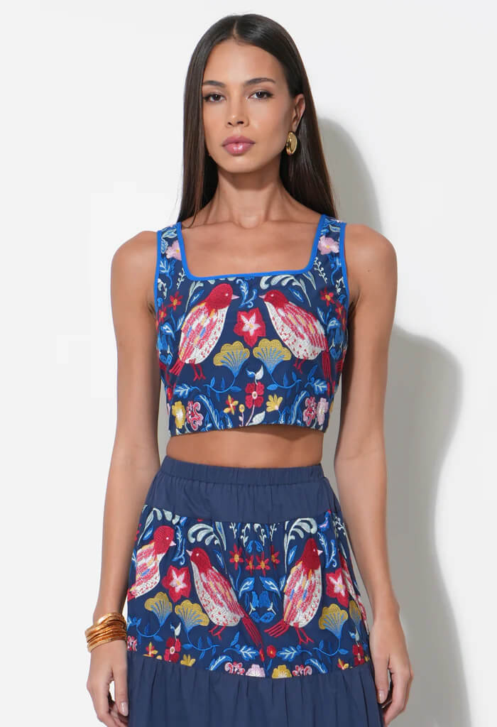 Adelyn Rae Beisha Embroidered Top