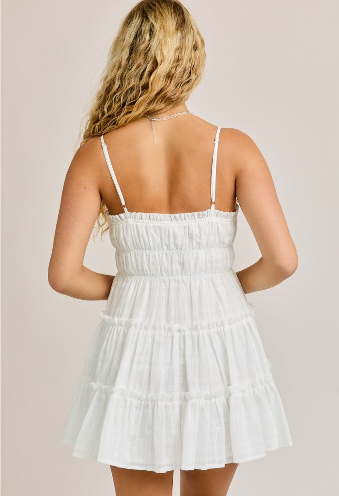 KK Bloom Salt + Sun Dress-Seashell White