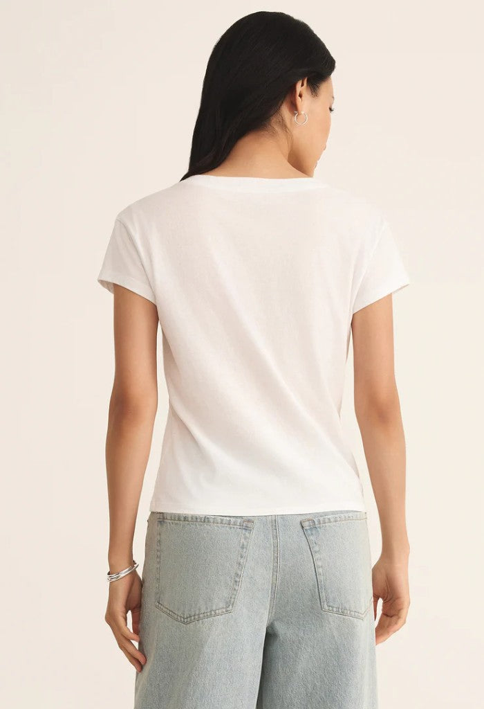 Z Supply Modern V-Neck Tee-White
