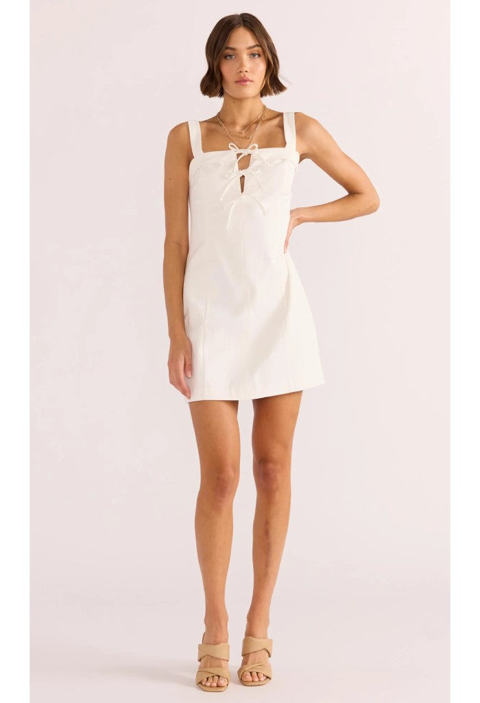 Minkpink Imogen Drill Tie Mini Dress