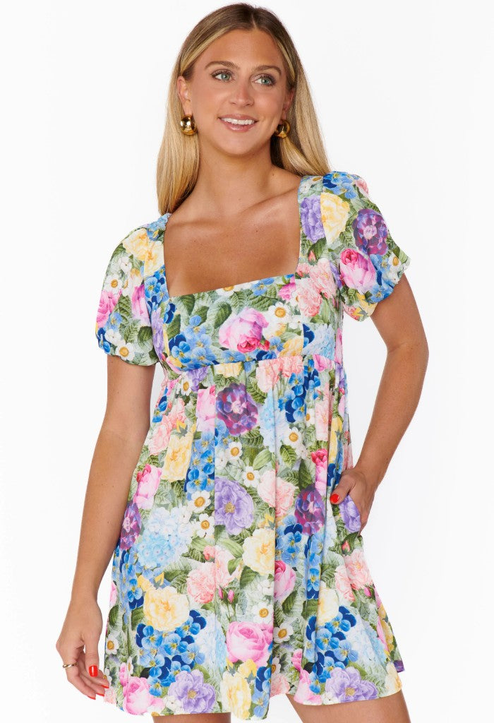 Show Me Your Mumu Smitten Babydoll Dress-Flower Shop