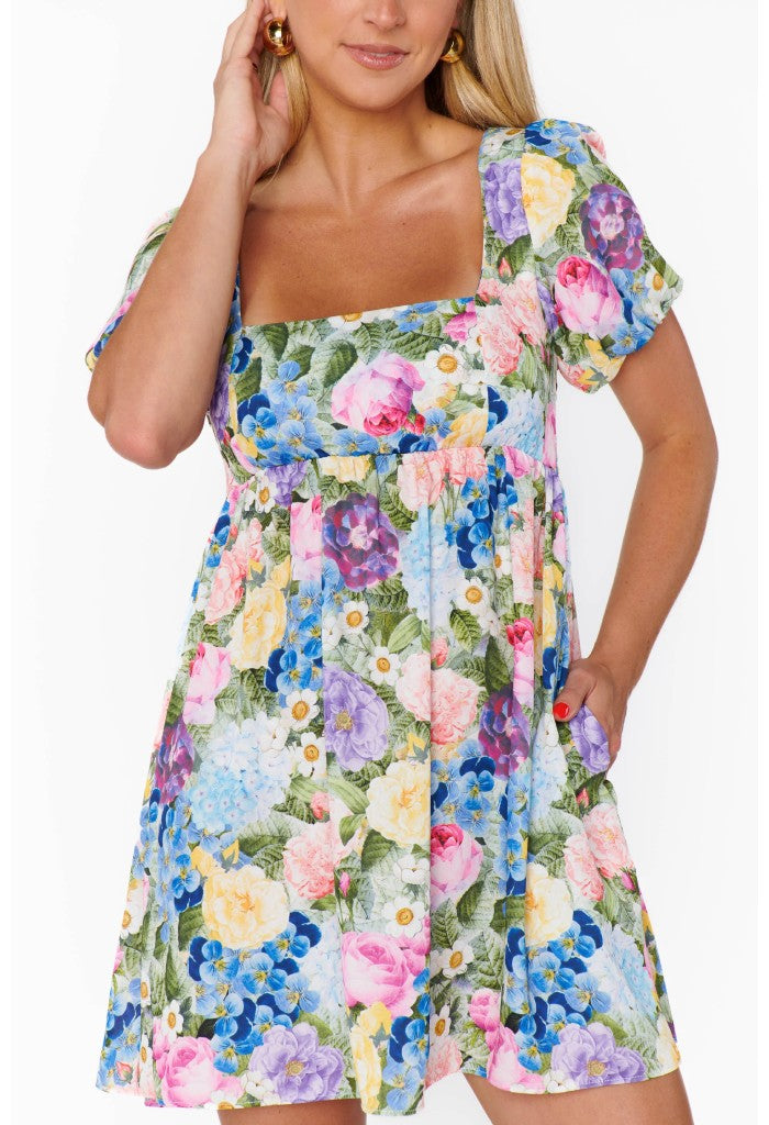 Show Me Your Mumu Smitten Babydoll Dress-Flower Shop
