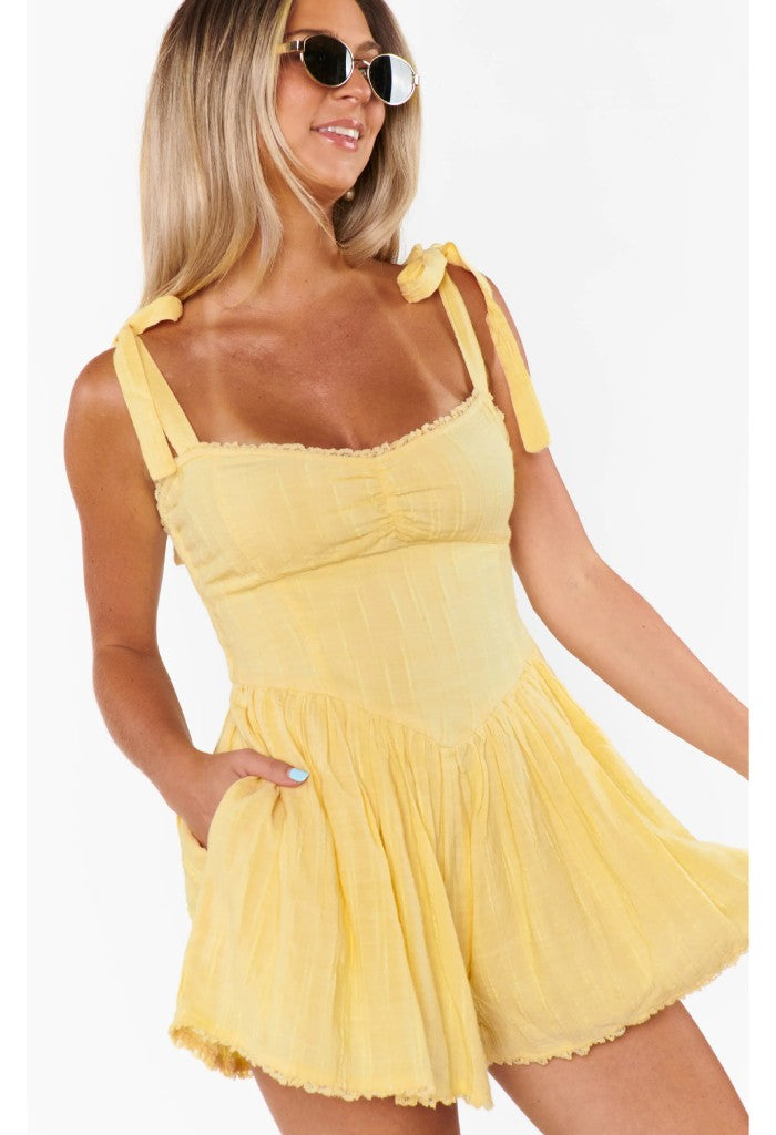 Show Me Your Mumu Regal Romper-Lemonade