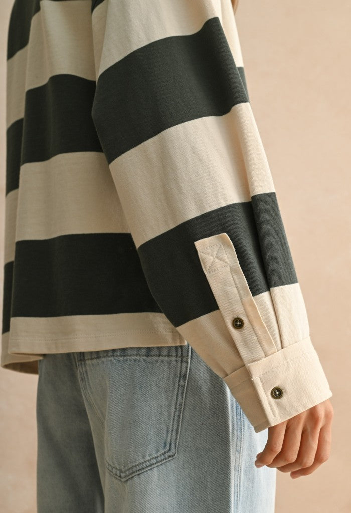 KK Bloom Polo Party L/S Top-Olive