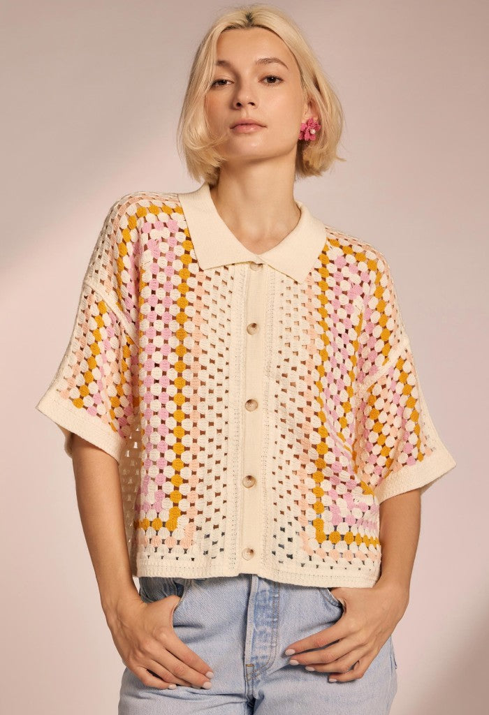 KK Bloom England Knit Top-Buttercream Pink