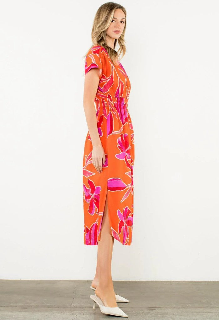 THML Maui Sunset Midi Dress