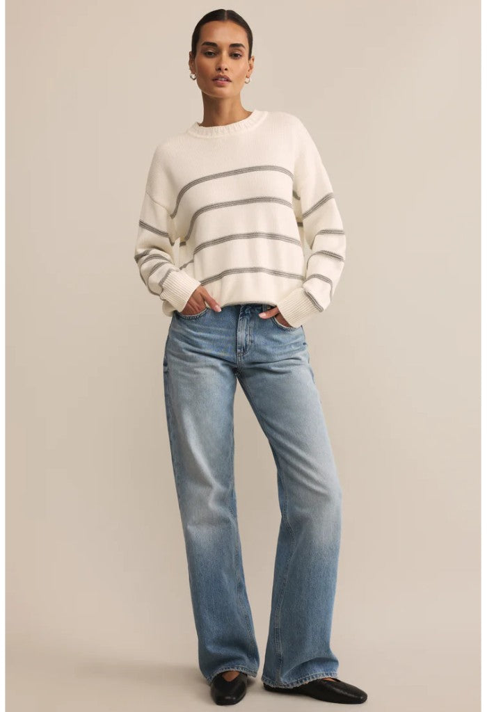 Z Supply Boyfriend Striped Sweater