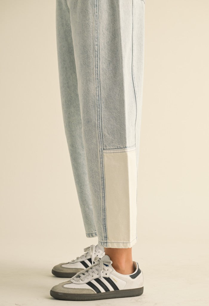 KK Bloom Cammie Barrel Denim Pants