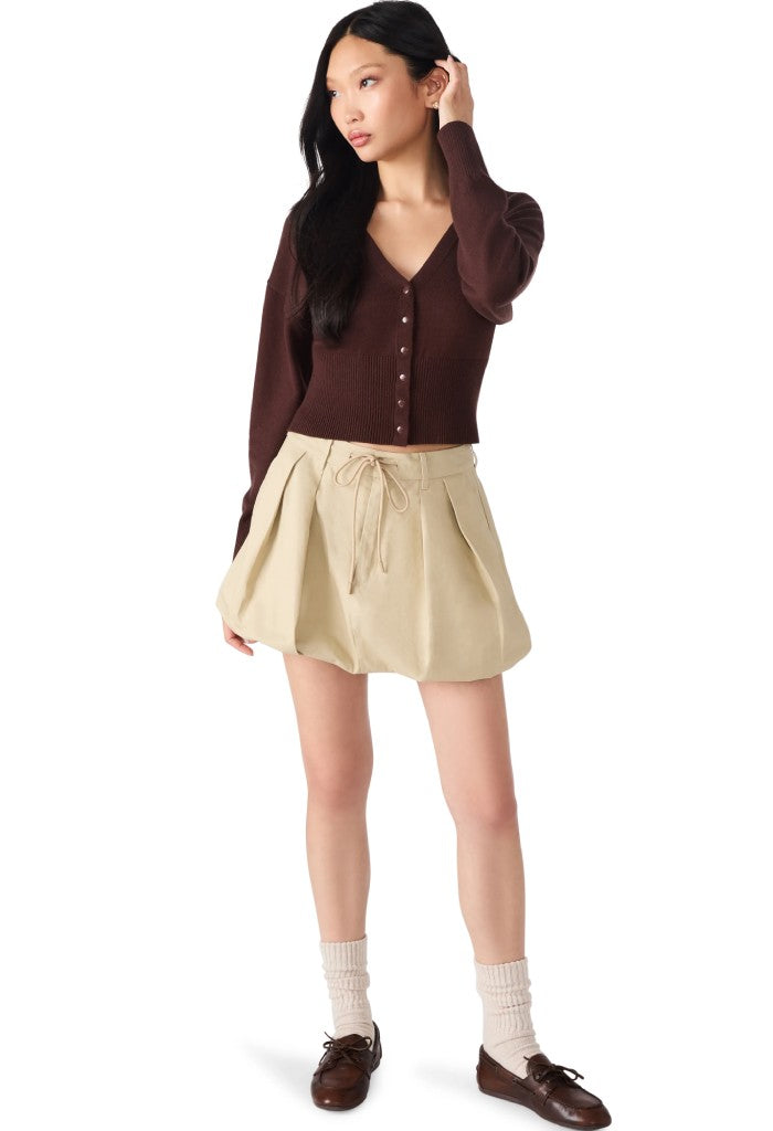 Steve Madden Lauryn Cardigan-Chocolate