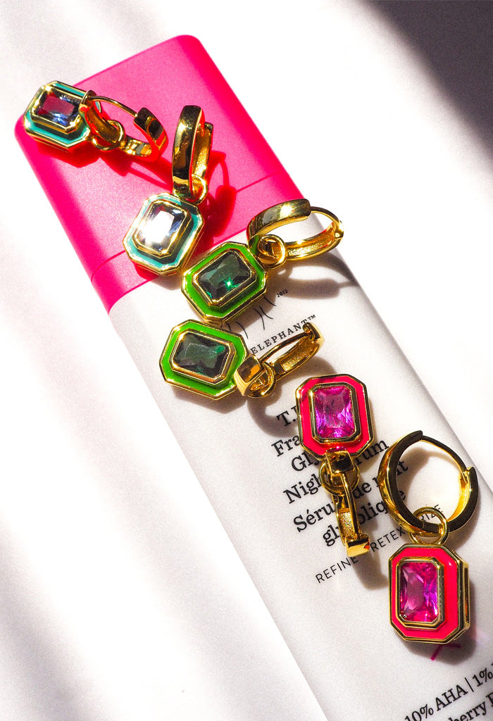 Luv AJ Bezel Huggies-Hot Pink