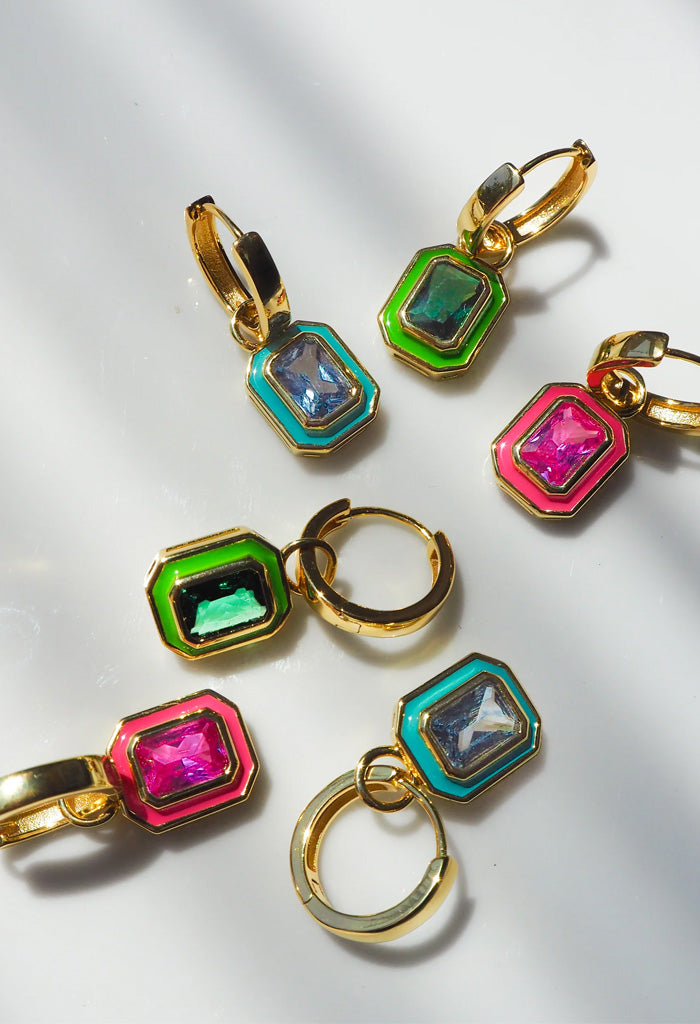 Luv AJ Bezel Huggies-Hot Pink