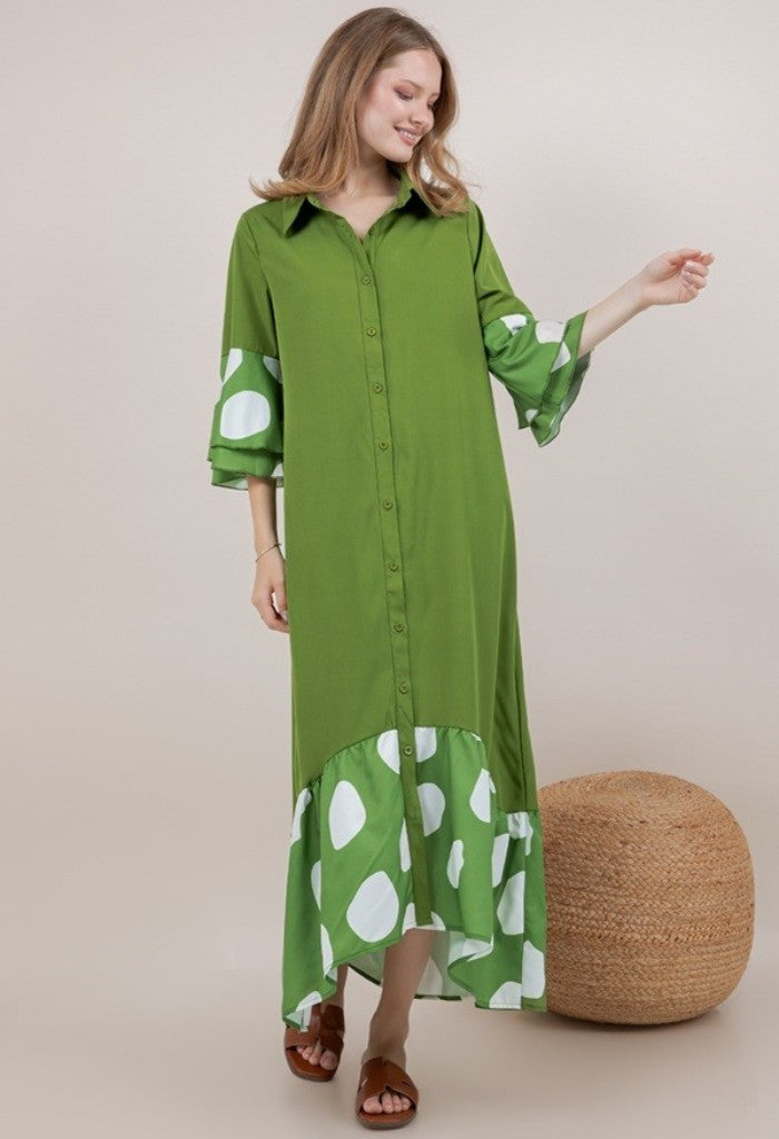 KK Bloom Dana Dress-Green