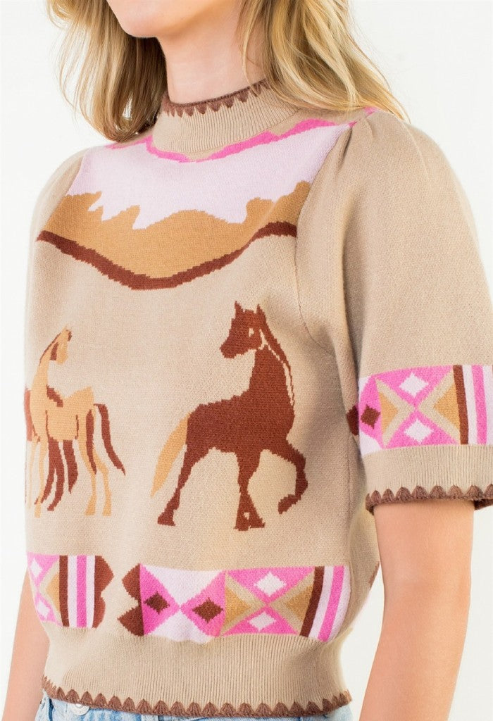 THML Pony Paradise Knit Top