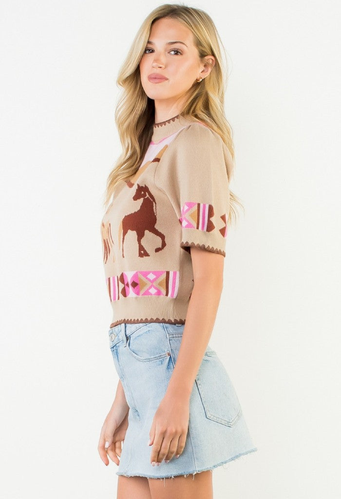THML Pony Paradise Knit Top