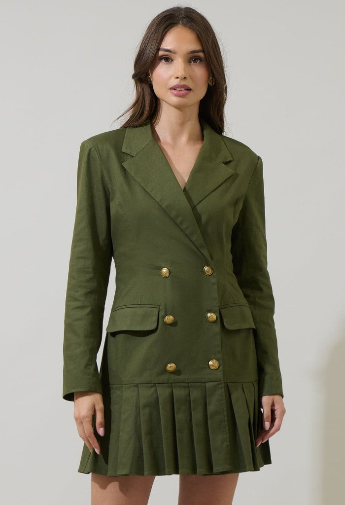 KK Bloom Sonya Pleated Blazer Mini Dress