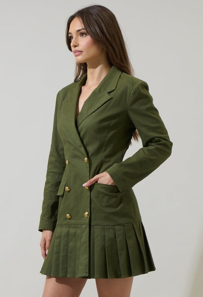 KK Bloom Sonya Pleated Blazer Mini Dress