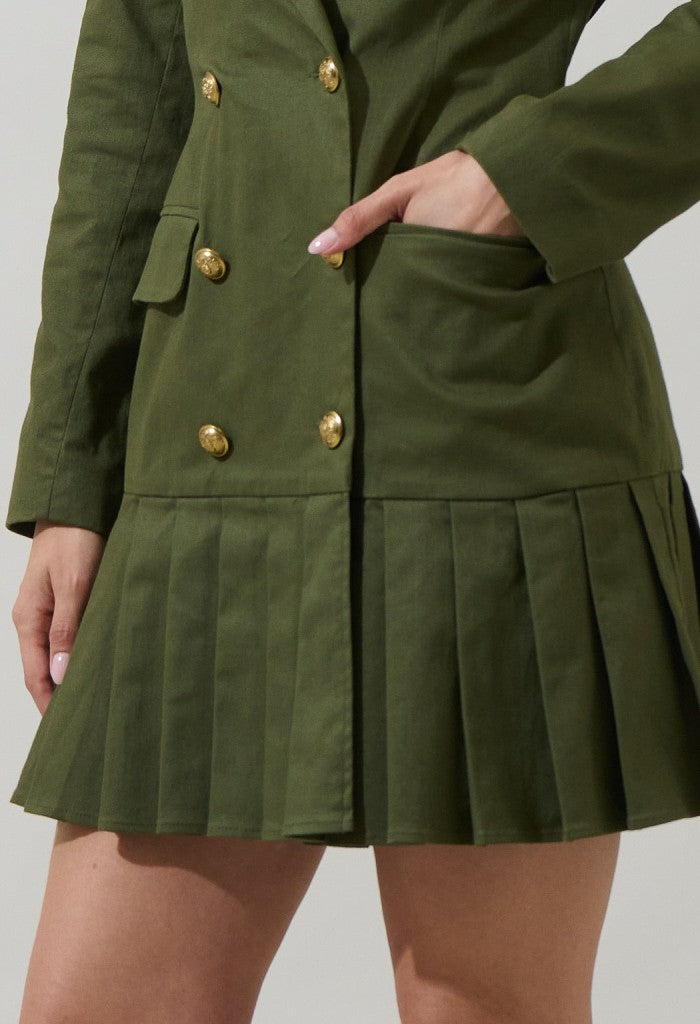 KK Bloom Sonya Pleated Blazer Mini Dress