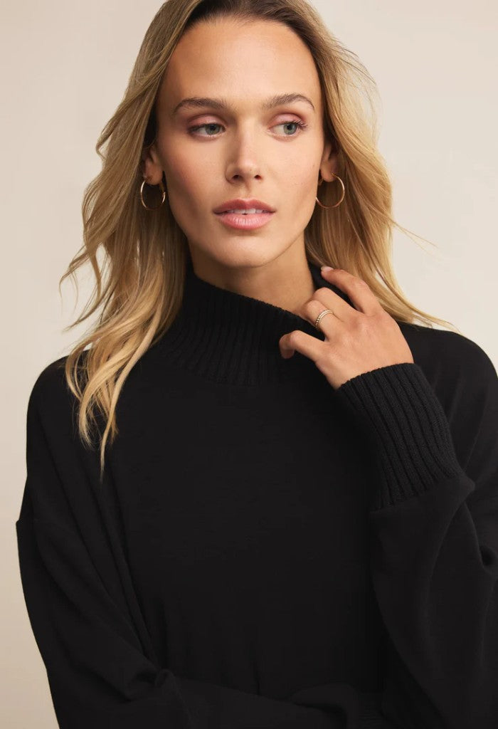 Z Supply Sable Rib Sweatshirt-Black
