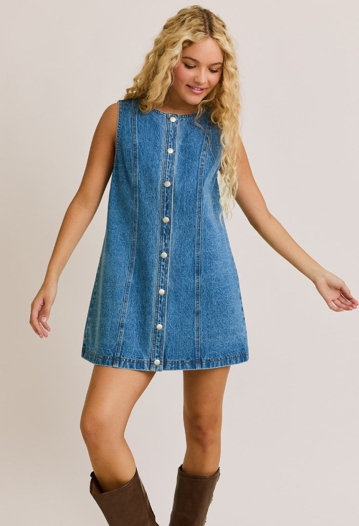 KK Bloom Robin Denim Mini Dress