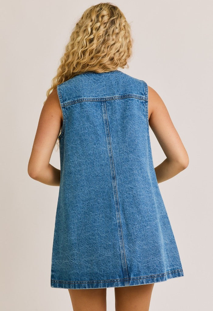 KK Bloom Robin Denim Mini Dress