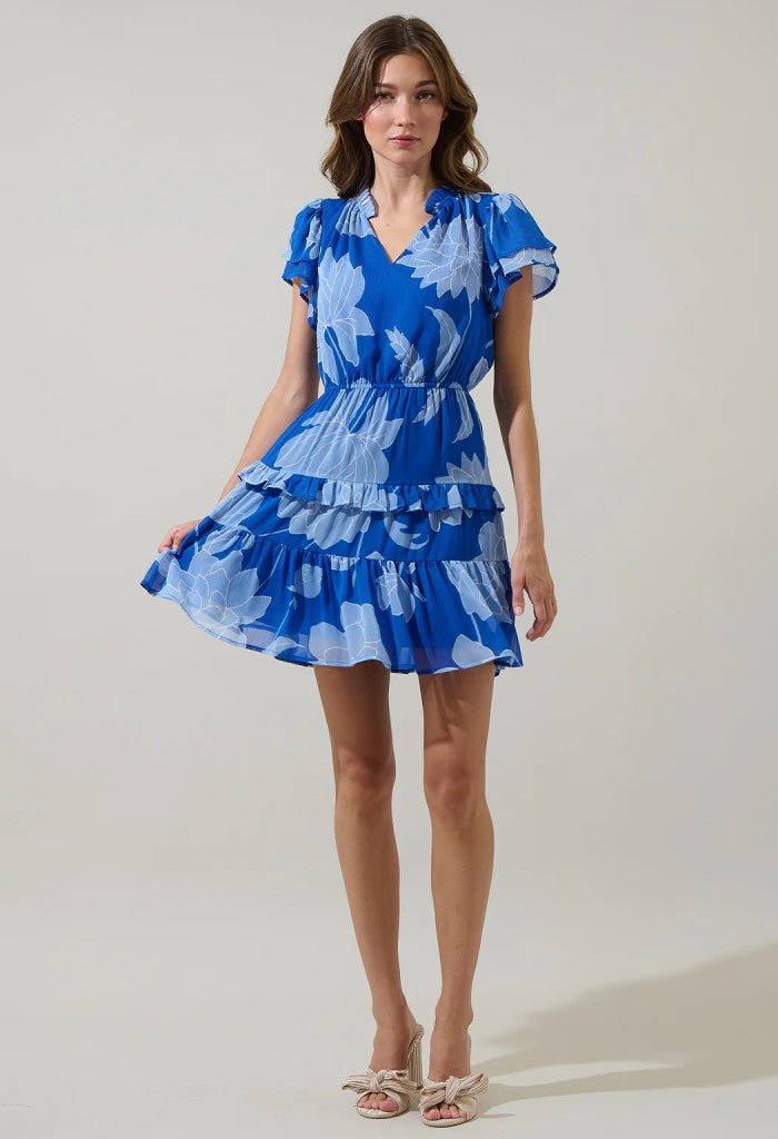KK Bloom Seabloom Ruffle Mini Dress