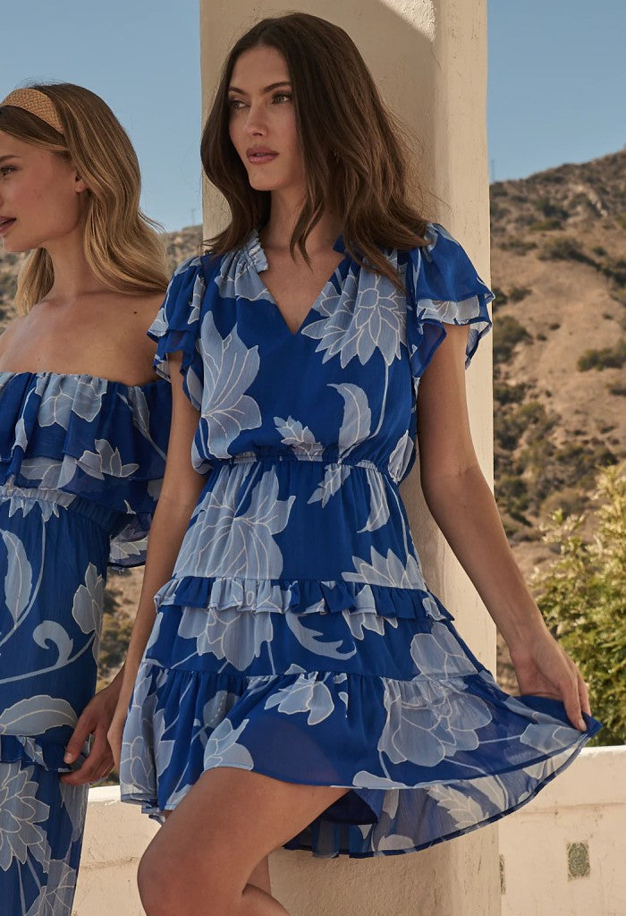 KK Bloom Seabloom Ruffle Mini Dress