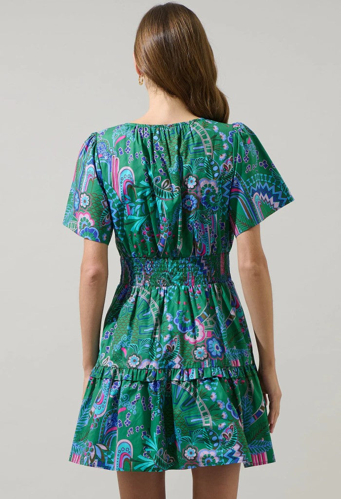 KK Bloom Vesper Smocked Mini Dress