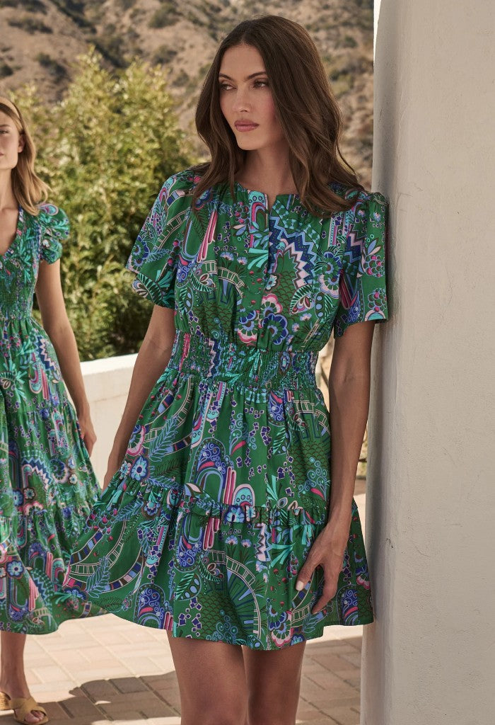 KK Bloom Vesper Smocked Mini Dress