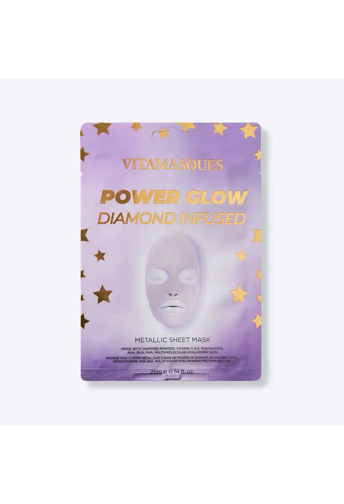 Vitamasques Power Glow Diamond Infused Metallic Sheet Mask