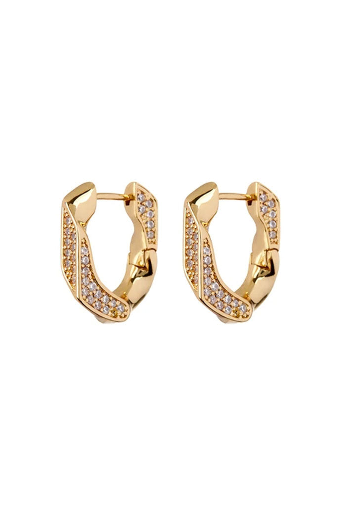 Luv AJ Pave Cuban Link Hoops