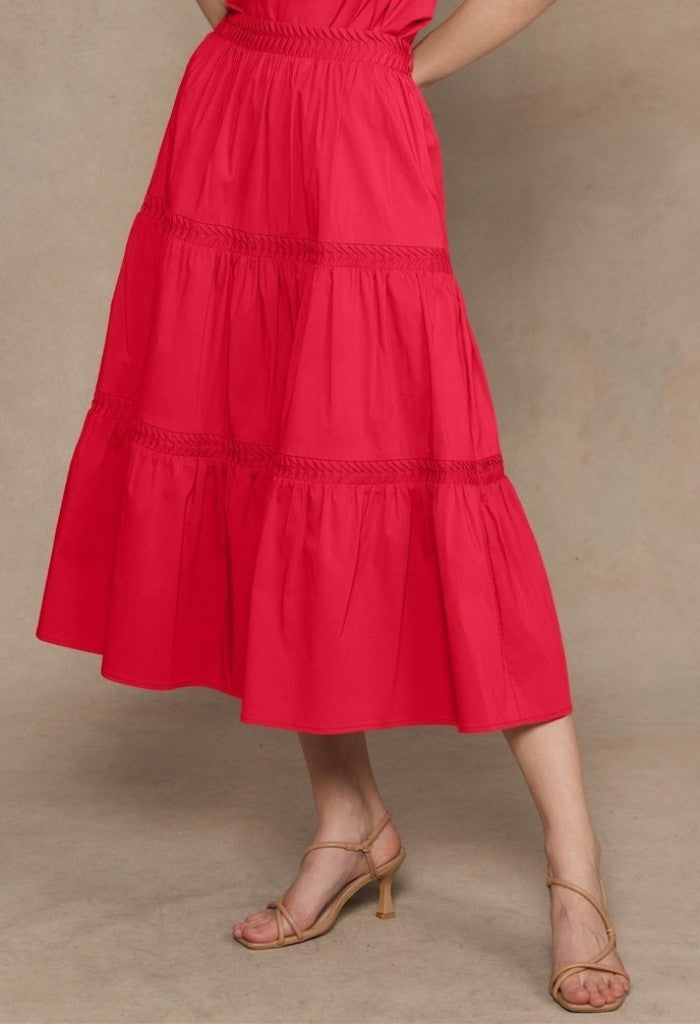 KK Bloom Sweet Cherry Midi Skirt