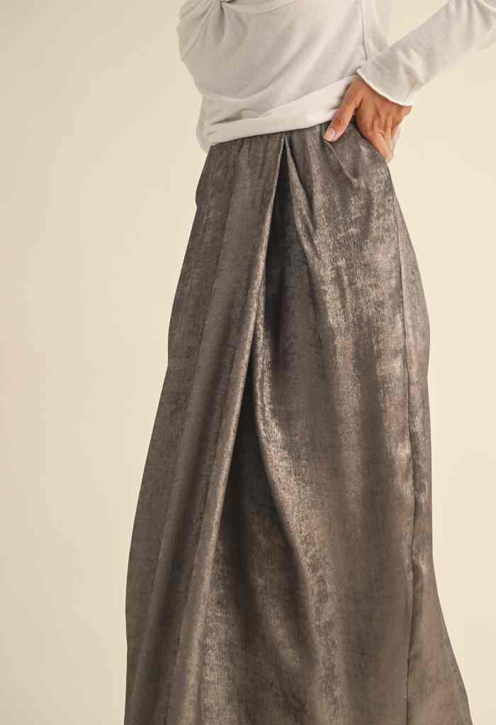 KK Bloom Champagne Toast Midi Skirt