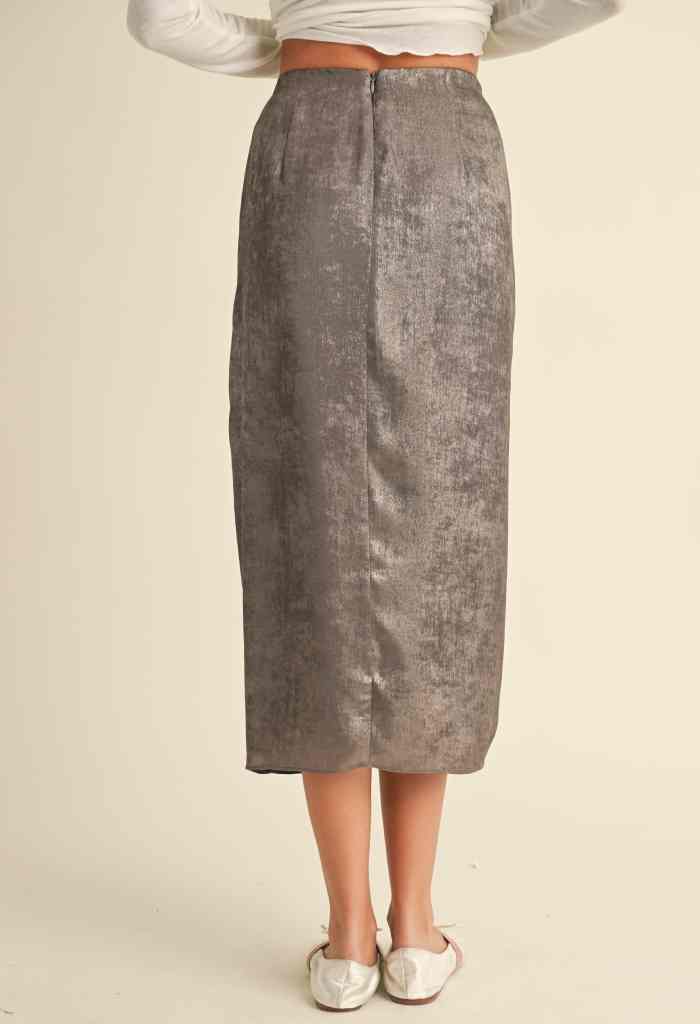 KK Bloom Champagne Toast Midi Skirt