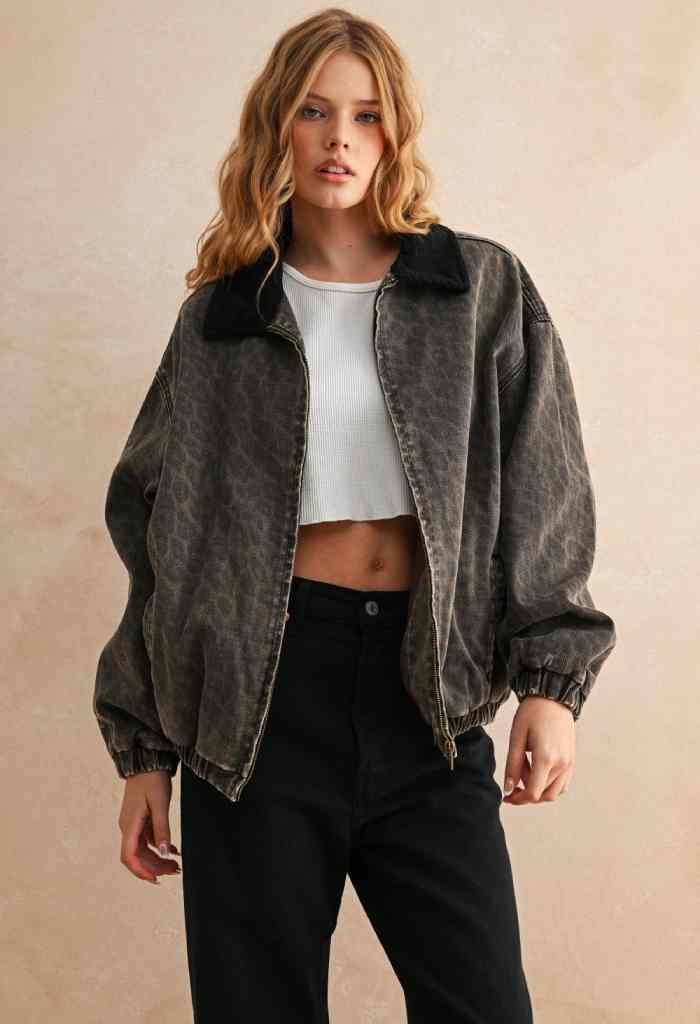 KK Bloom Sabrina Leopard Jacket