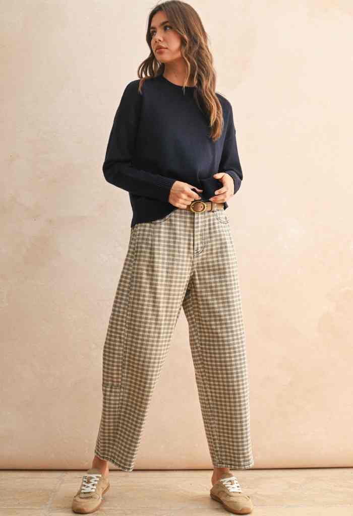 Check Me Out Barrel Pants